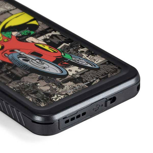 DC Comics Robin Vintage Action pose pattern Galaxy S24 Plus Waterproof Case